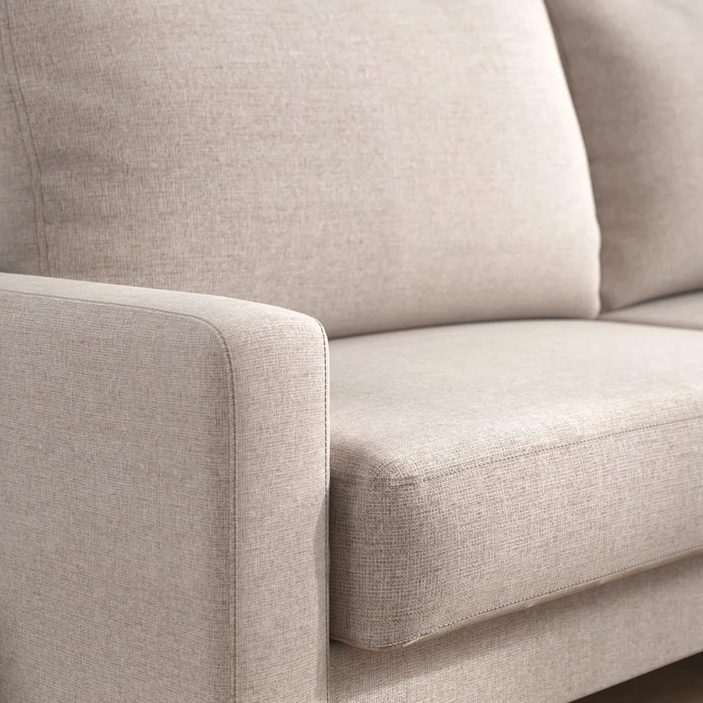 Zinus Colton Upholstered Loveseat, Beige