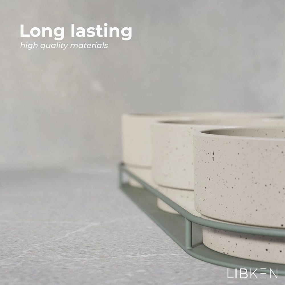 Libken Ceramic Dip Serving Tray, Green/Beige