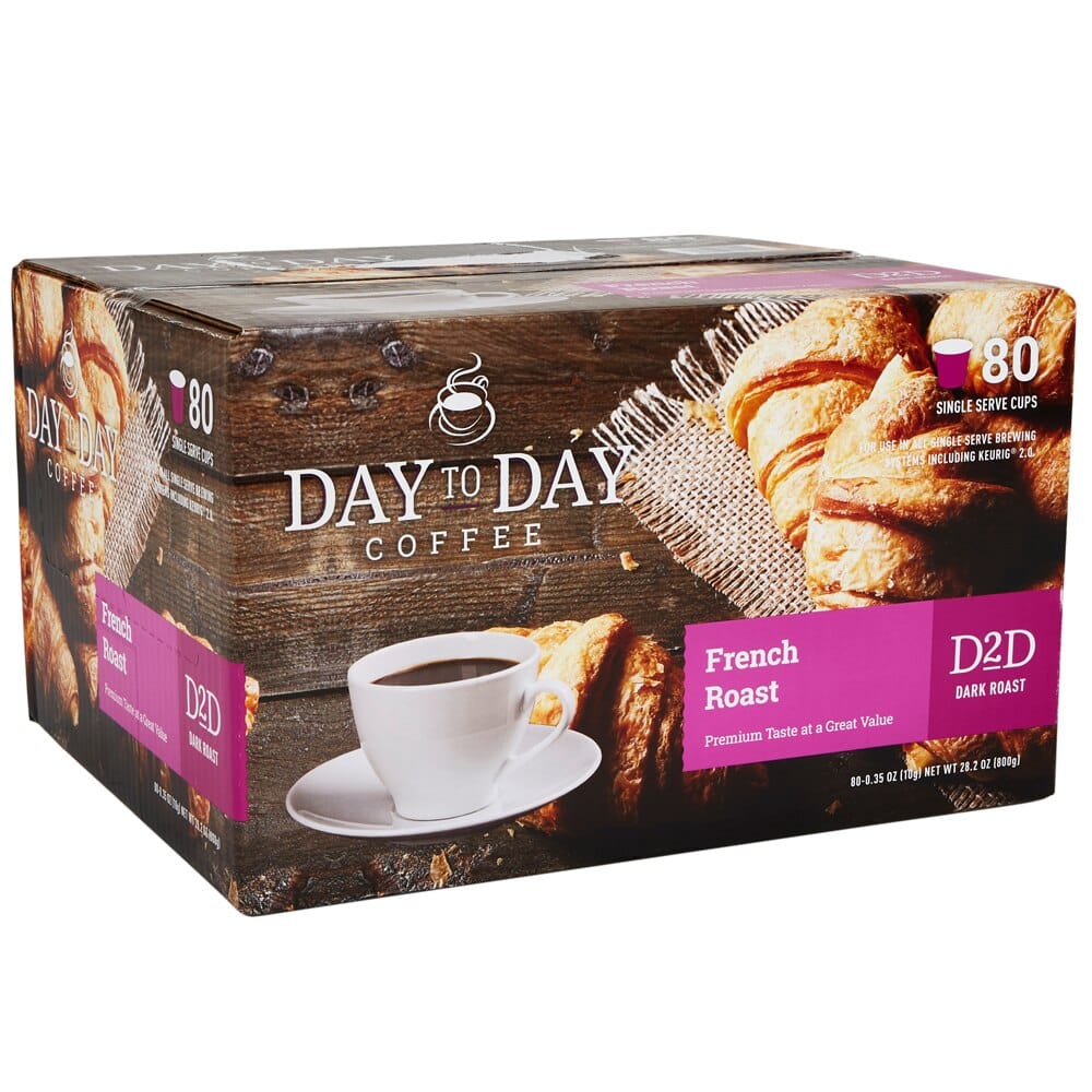 Day to Day French Roast Coffee, 80 Count