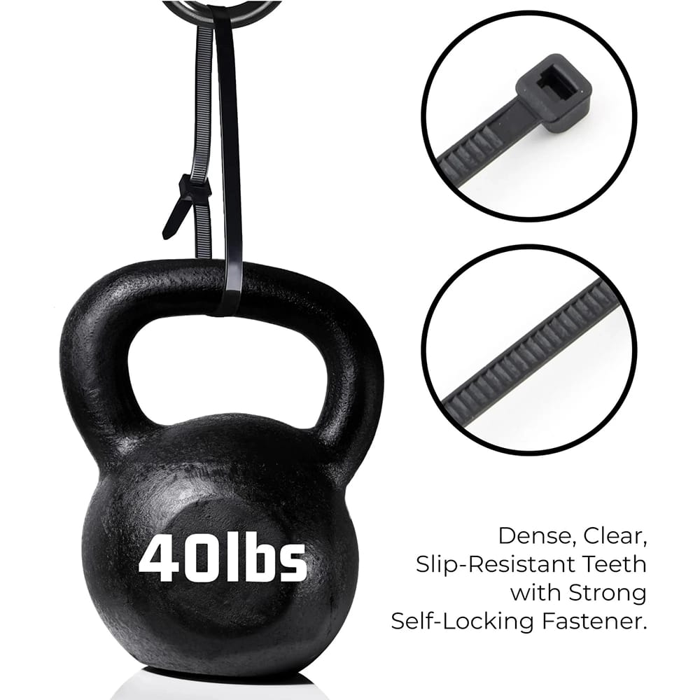 Bolt Dropper 8" Zip Ties, Black, 1000 Count