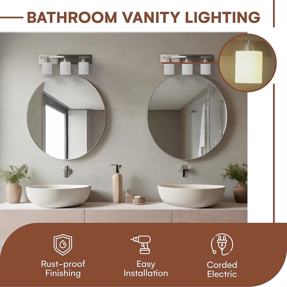 Bathroom 3-Light Fixture, Oil-Rubbed Bronze