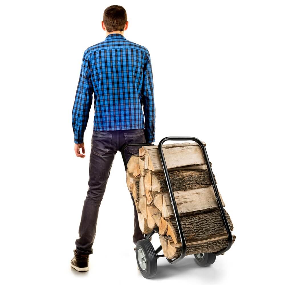 Heavy-Duty Firewood Carrier with Cover