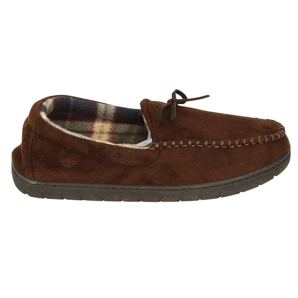 Dockers Men's Microsuede Boater Moccasin Slippers, Brown