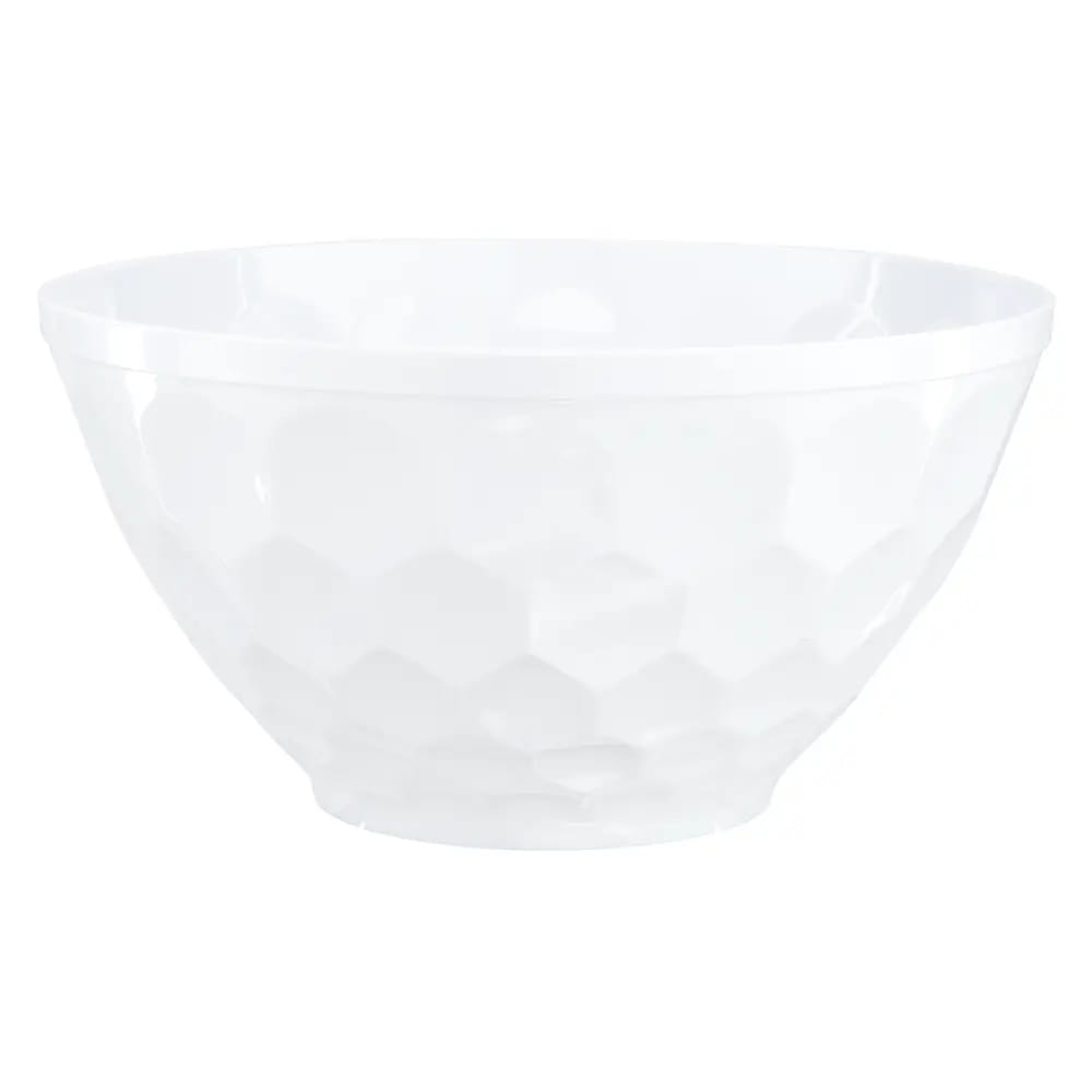 Premium Plastic 55 oz White Serving Bowl, 3 Count