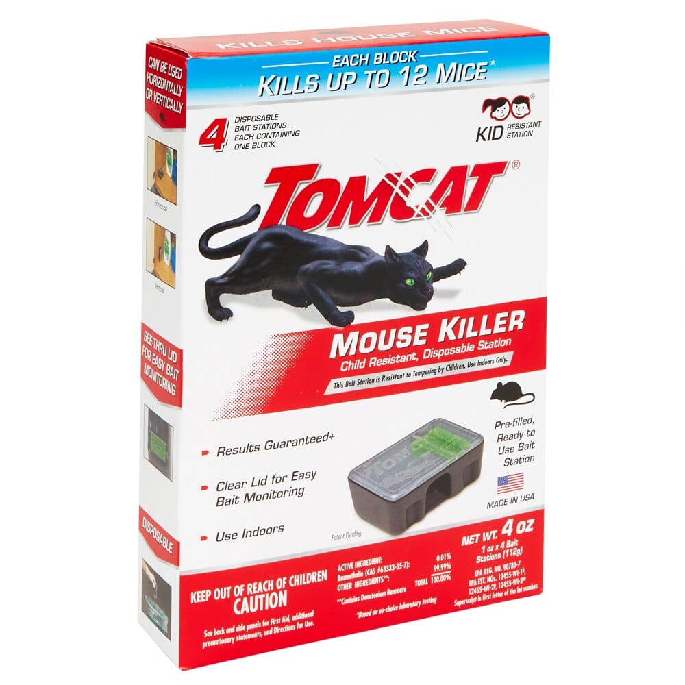 Tomcat Mouse Killer Disposable Bait Station, 4-Count