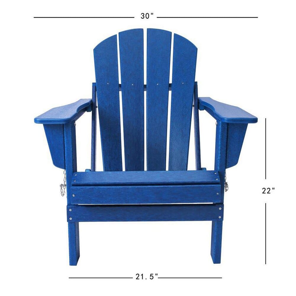 Folding Adirondack Chair, Blue