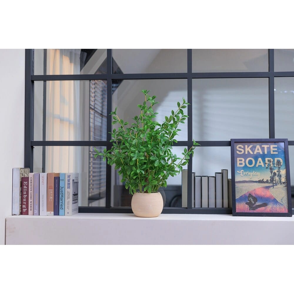 Vintage Home 28" Olive Trees in Beige Ceramic Planters, 2 Pack