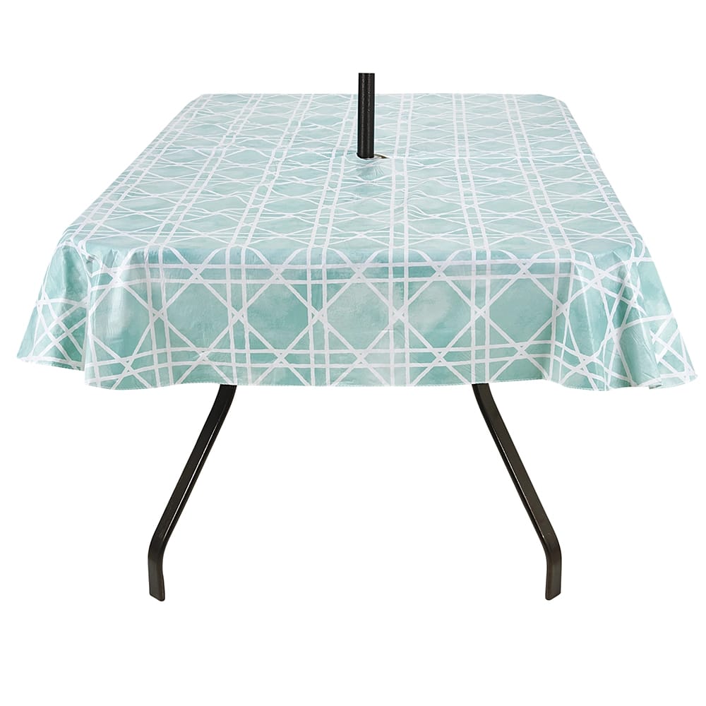Everyday Zipper Vinyl Tablecloth with Flannel Backing