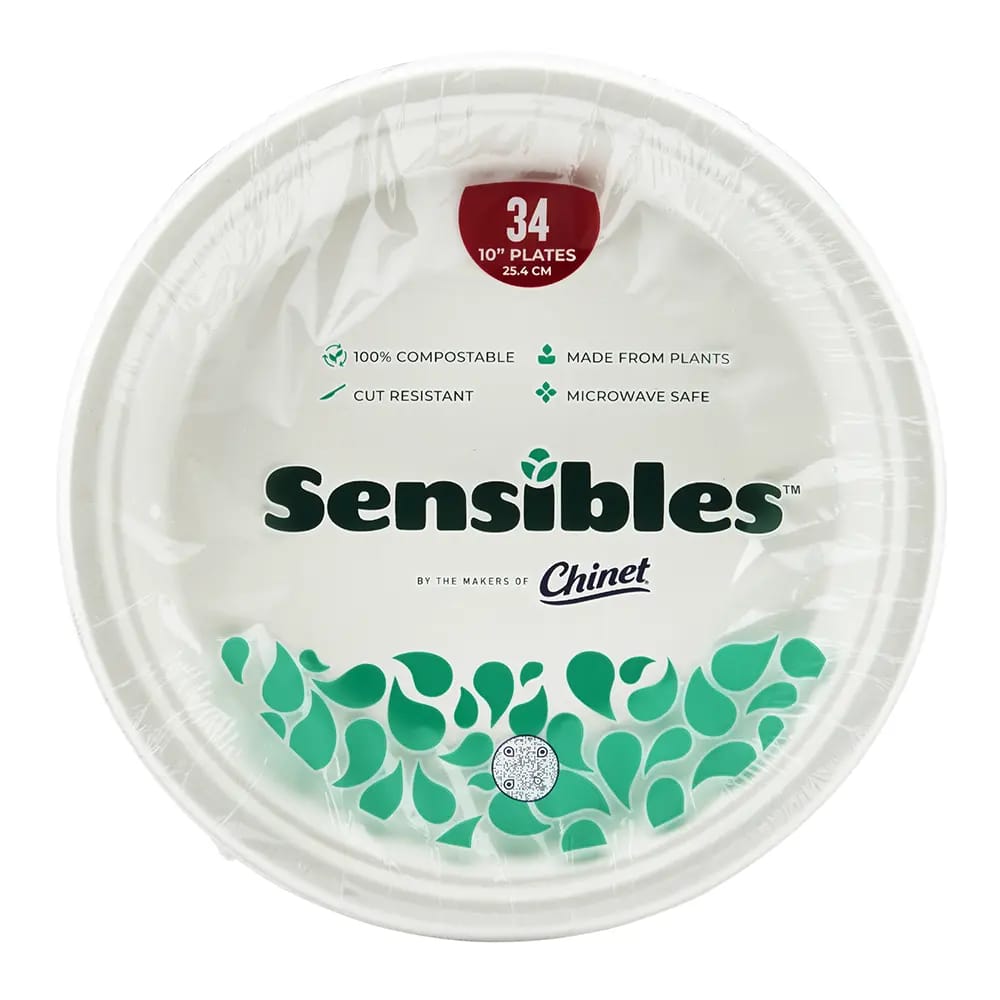 Chinet Sensibles 10" Plates, 34 ct.