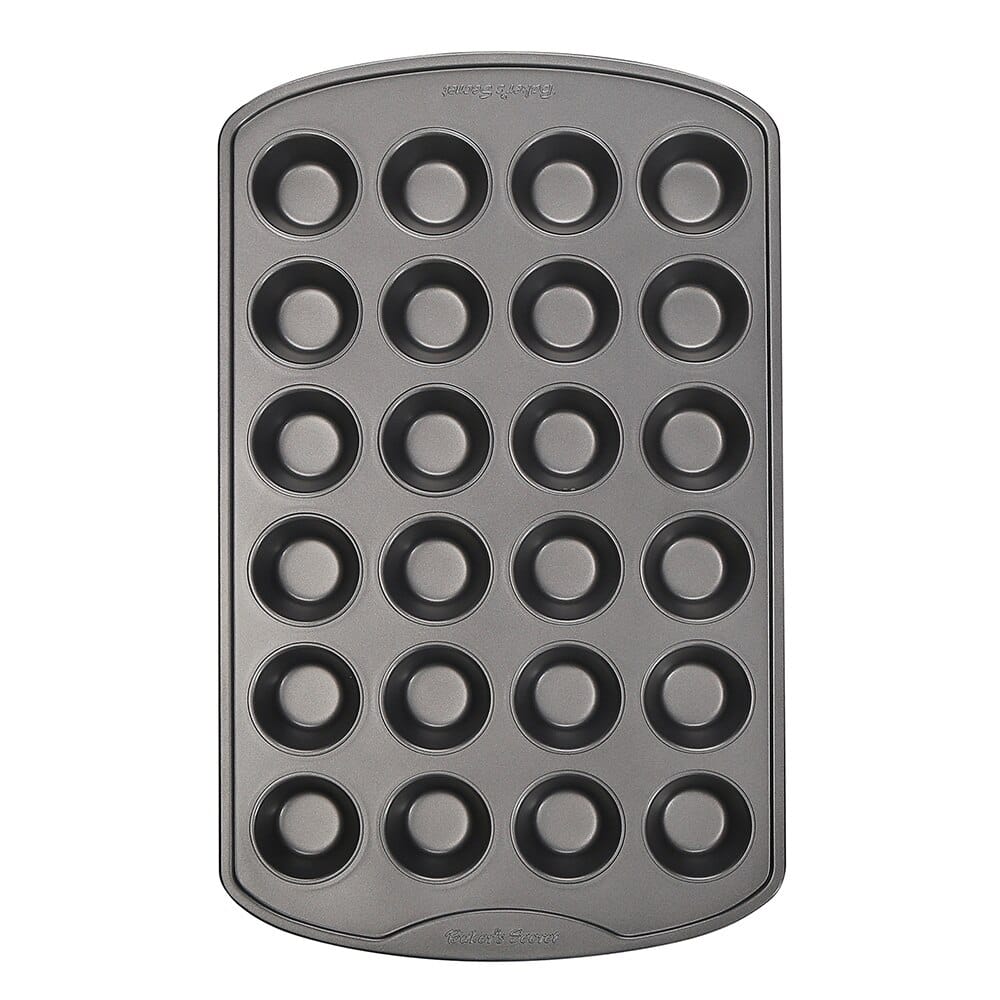 Baker's Secret Classic Collection 24 Cup Mini Muffin Pan, 16.5"x10"