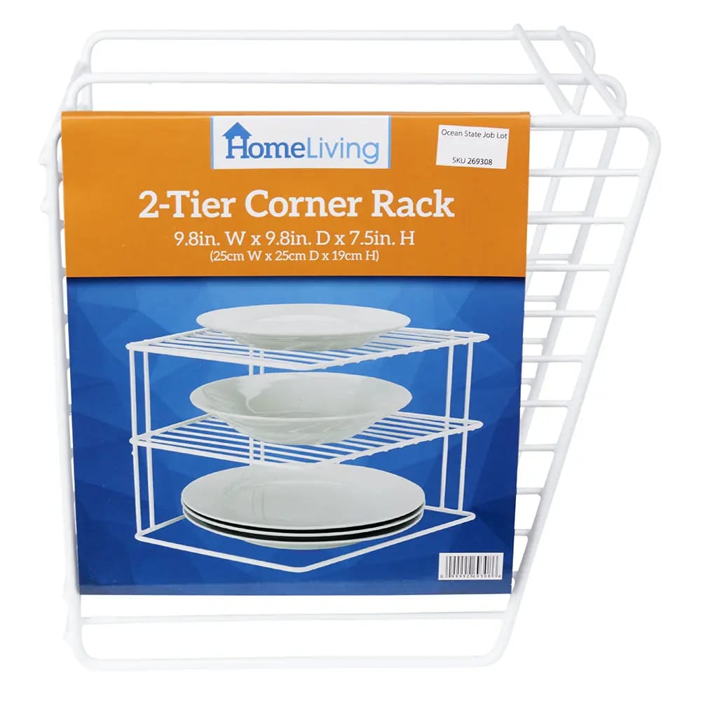 HomeLiving 2-Tier Corner Rack