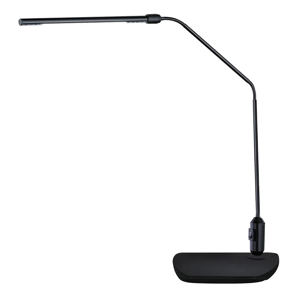 Alera LED Desk Lamp With Interchangeable Base Or Clamp, Black