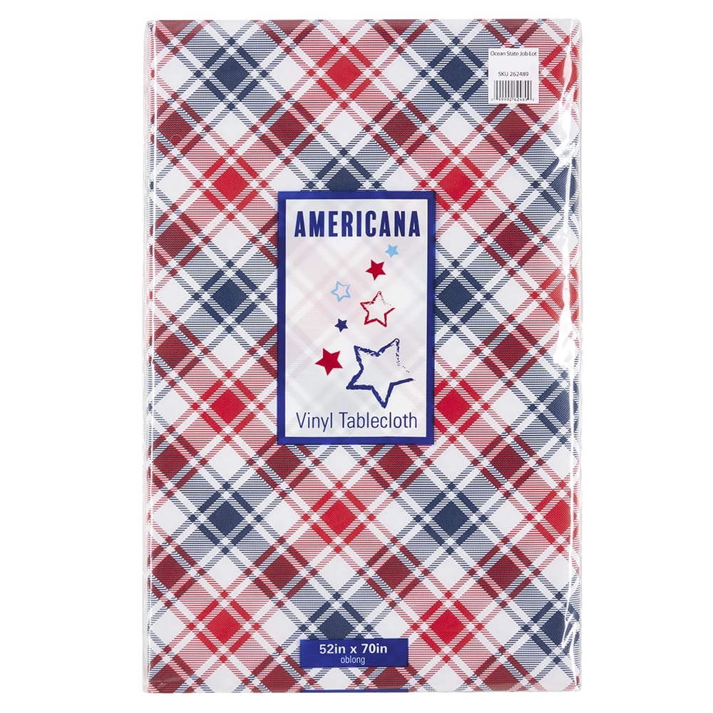 Americana Vinyl Tablecloth with Flannel Backing
