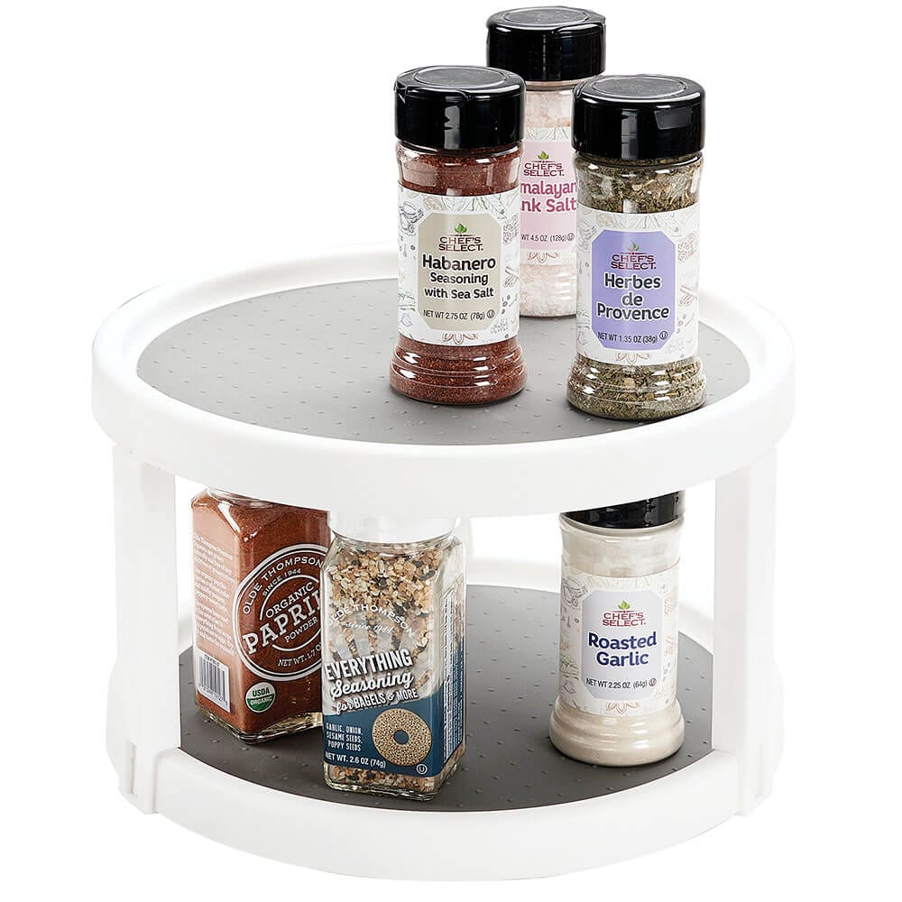 2-Tier Turntable Kitchen Organizer, 10"