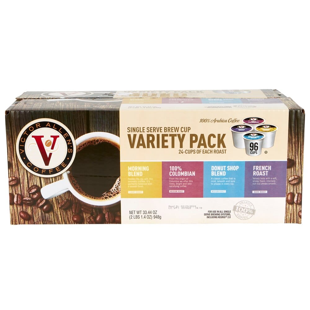 Victor Allen's Variety Pack Coffee Cups, 96 Count