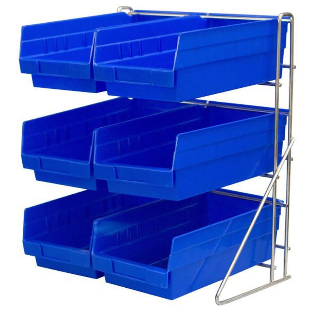 Carlisle Chrome Plated Steel Wire Packet Rack, Blue