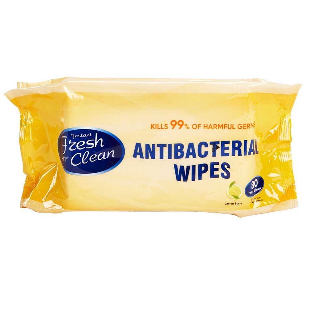 Fresh-n-Clean Antibacterial Hand Wipes, 80 Count