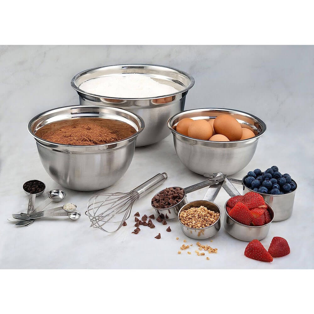 Estilo 12-Piece Stainless Steel Mixing Bowl & Measuring Cup Set