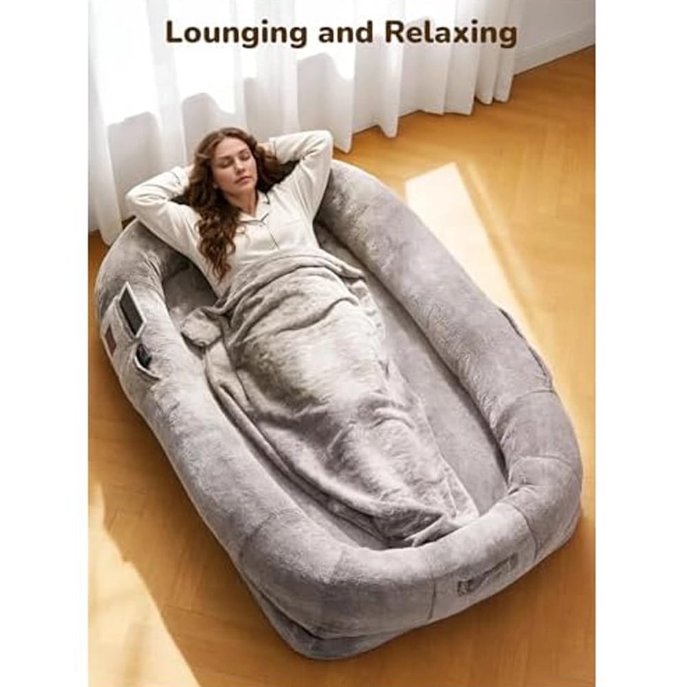 PalNests Human Dog Bed, Gray
