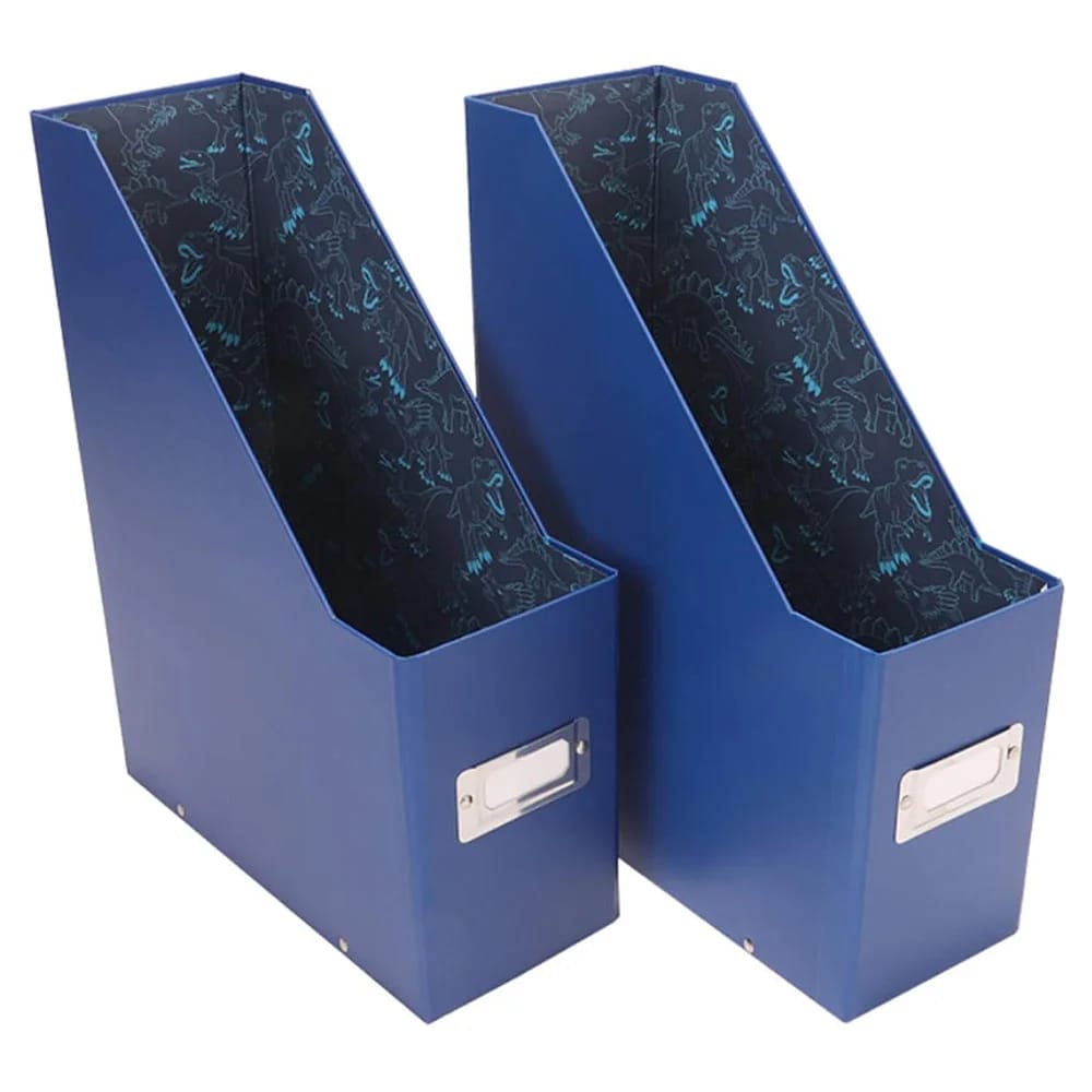 Snap-N-Store Magazine Storage Box, Blue/Dinosaur, 2 Pack