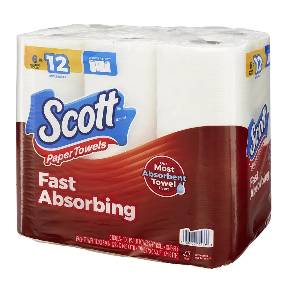 Scott Choose-A-Size Double Roll Paper Towels, 6 Count