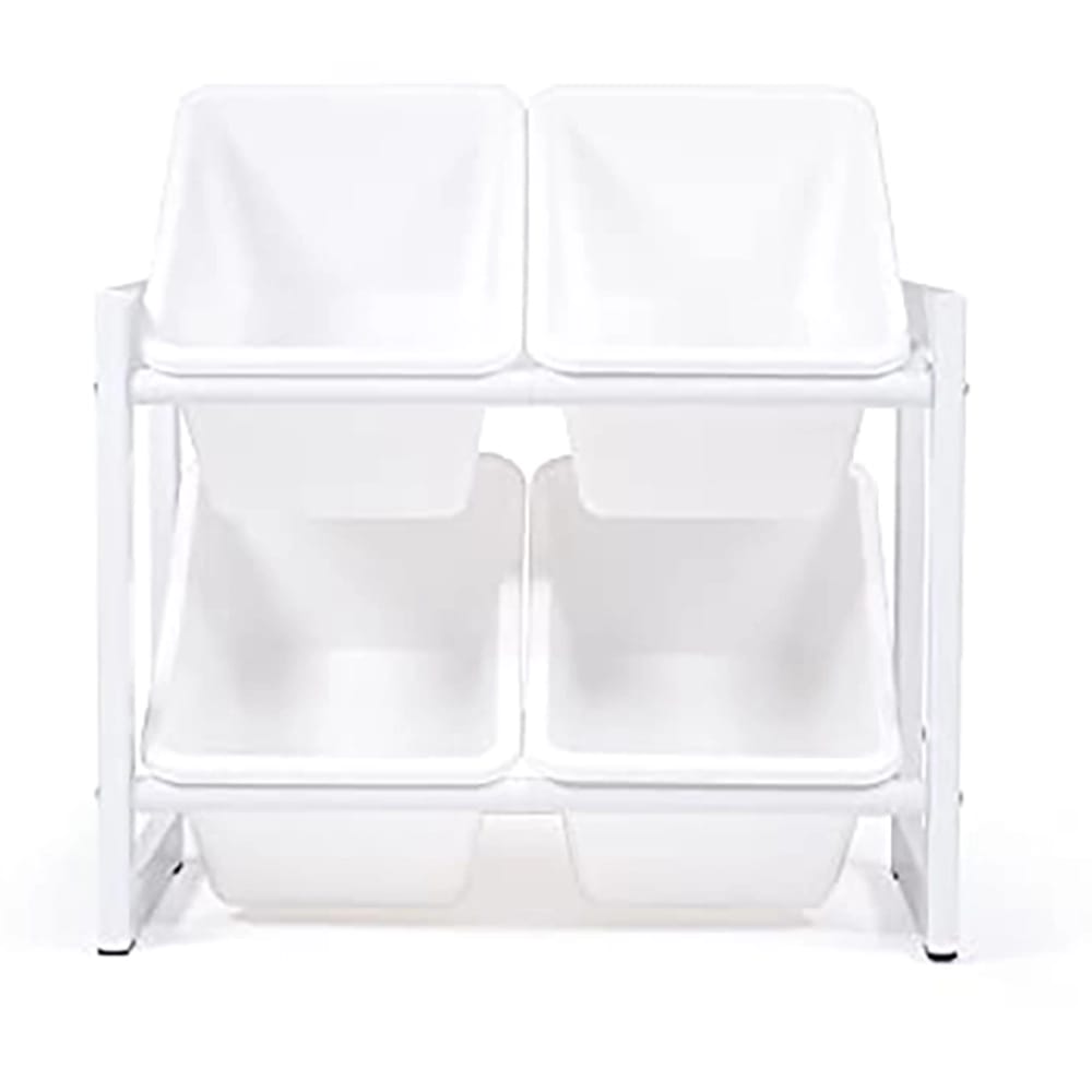 Humble Crew 4 Bin Toy Organizer, White