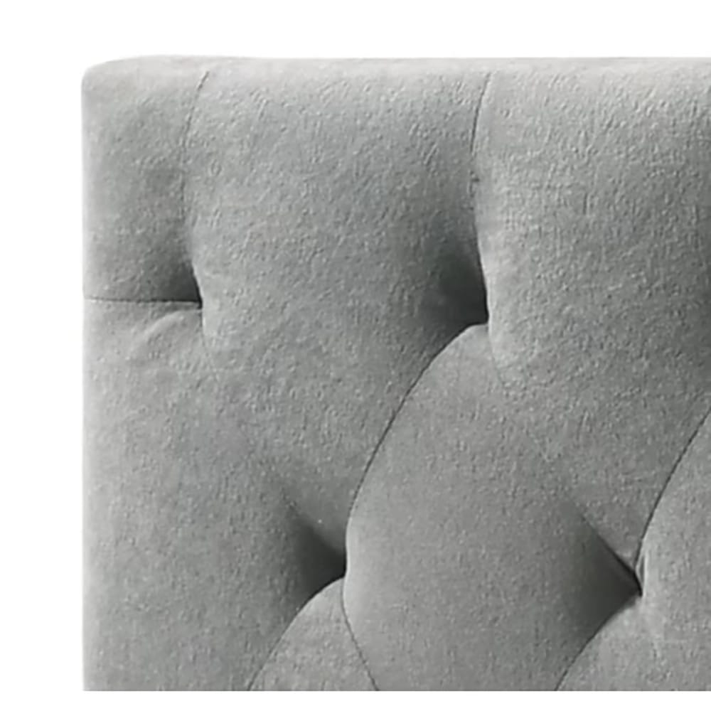 Belle Isle Furniture Auburndale Velvet Upholstered Headboard, King, Dark Gray