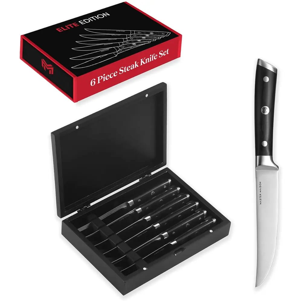 Master Maison 5" Ultra Premium Steak Knife Set, 6 Pack