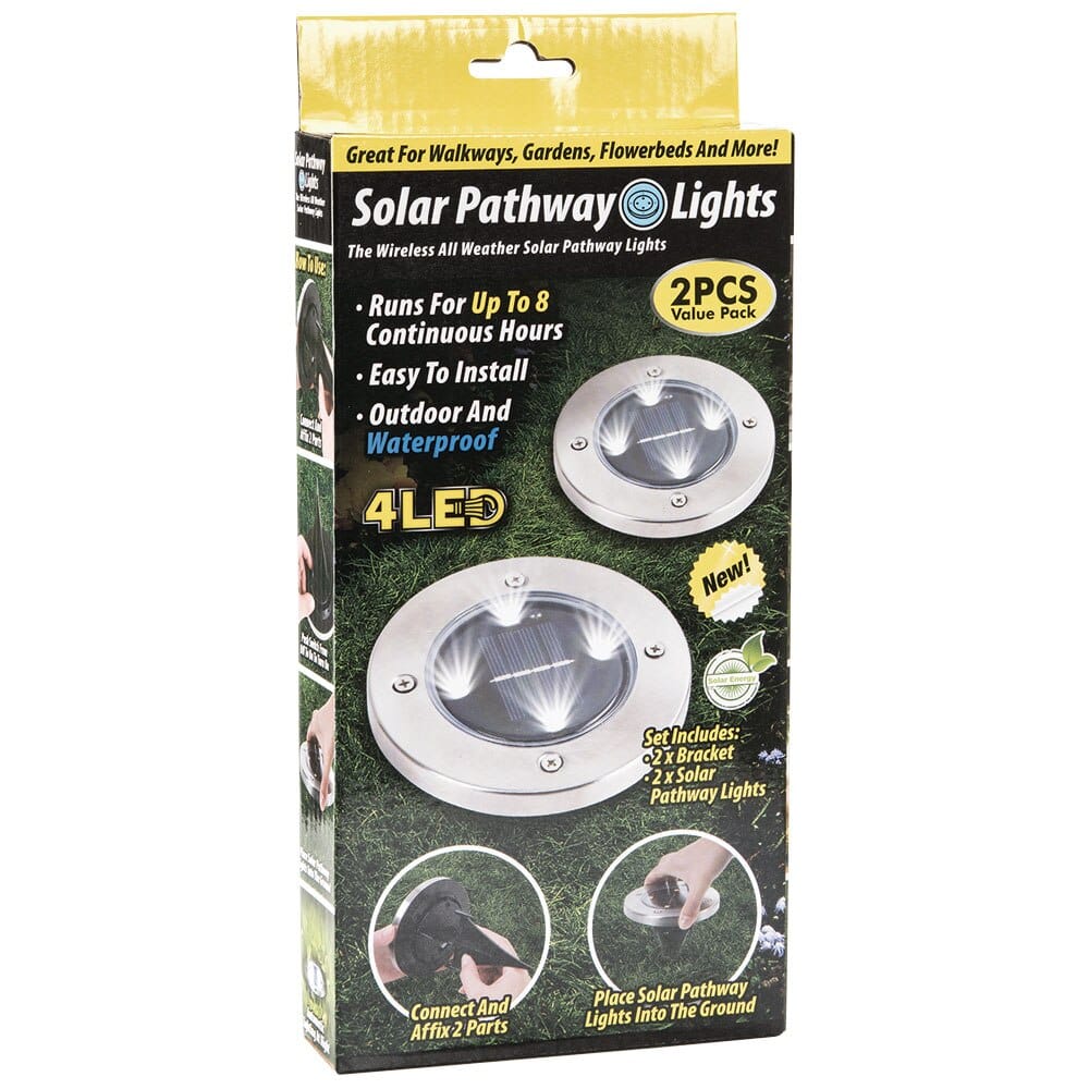 Solar Pathway Lights, 2-Pack