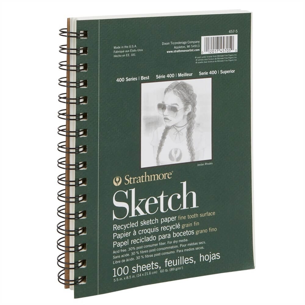 Strathmore 400 Series 5.5" x 8.5" Sketch Paper, 100 Sheets