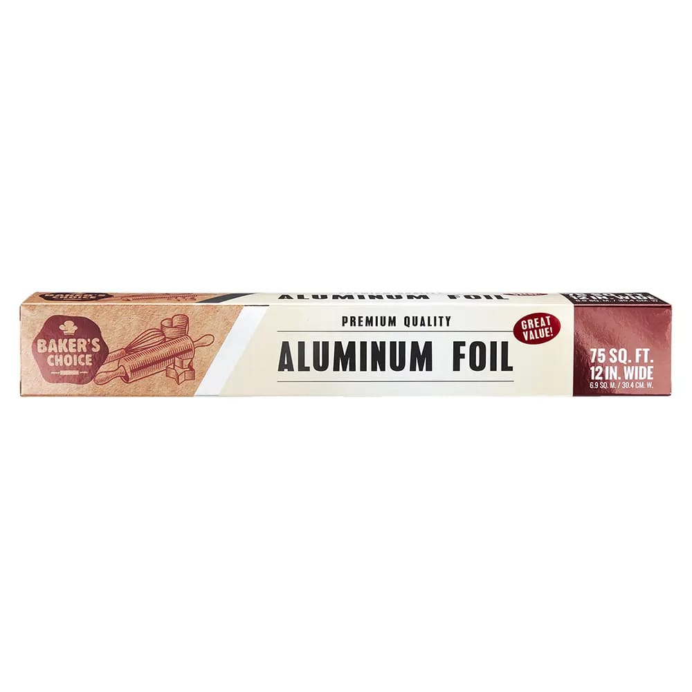 Baker' Choice Premium Quality Aluminum Foil, 75 sq ft