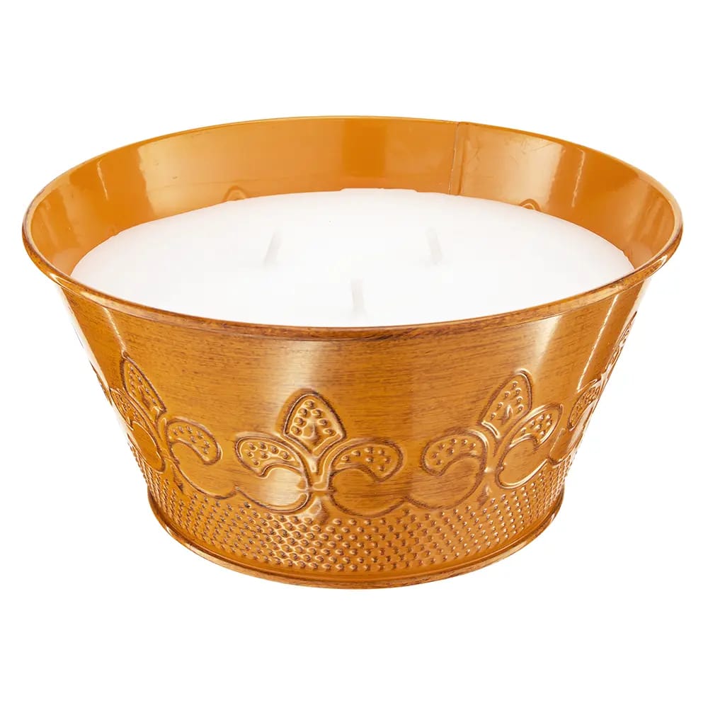 Embossed Citronella Candle, 25 oz, Orange