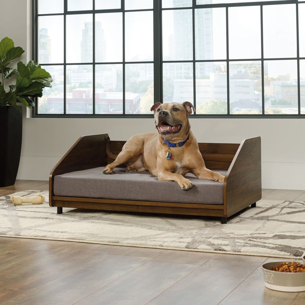 Sauder Large Dog Bed, Noble Walnut