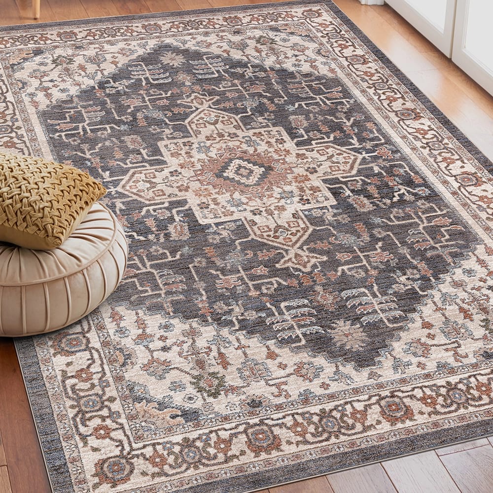 Danica II 9' x 12' Area Rug, Dark Gray/Multi