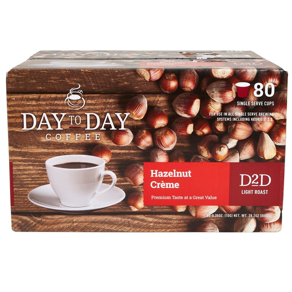 Day to Day Hazelnut Creme Coffee, 80 Count