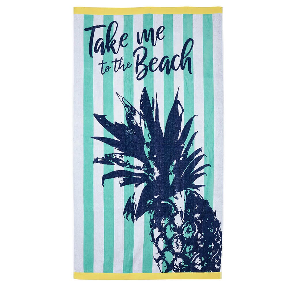 Premium Velour Cotton Beach Towel, 40" x 72"