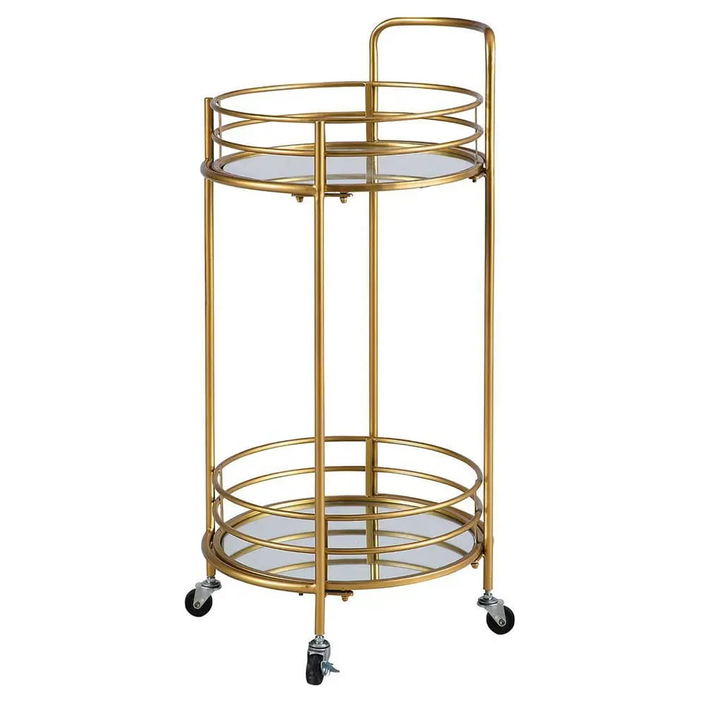 FirsTime & Co. Joliet Round Bar Cart, Gold