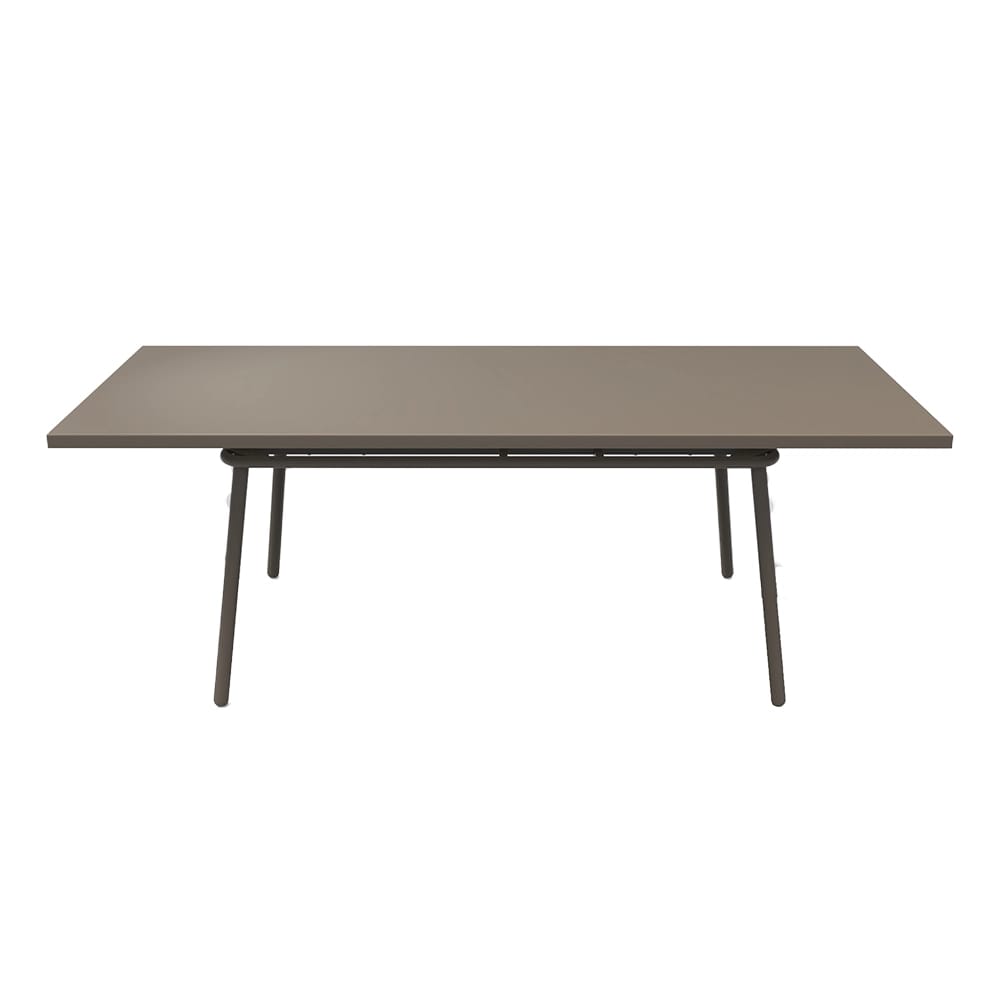 Maiori Rectangular Extendable Patio Dining Table, Light Taupe
