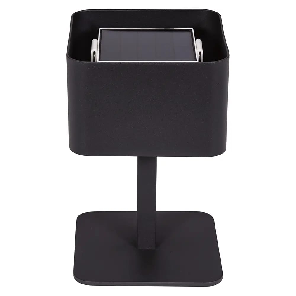 Maiori La Lampe Aluminum Pose 2 Solar Table Lamp, Charbon