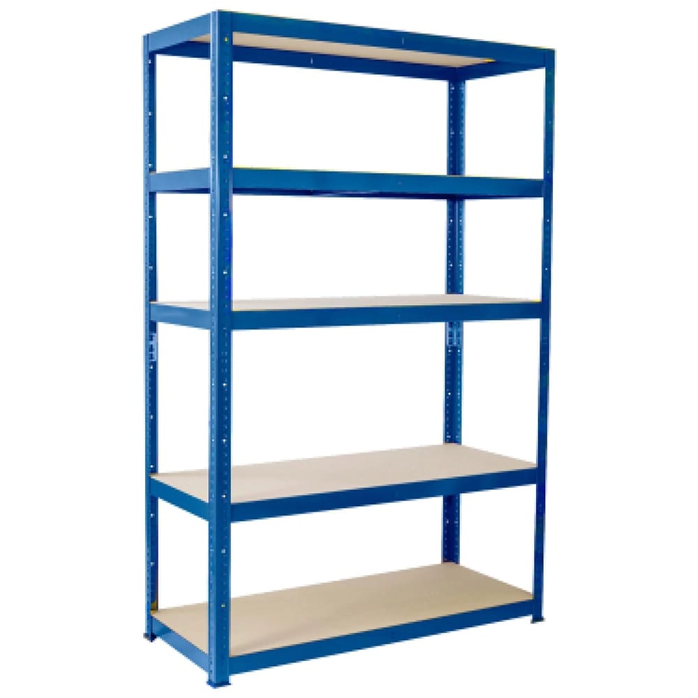 G-Rack 5-Tier Garage Shelving Unit, 47" x 24" x 71", Blue