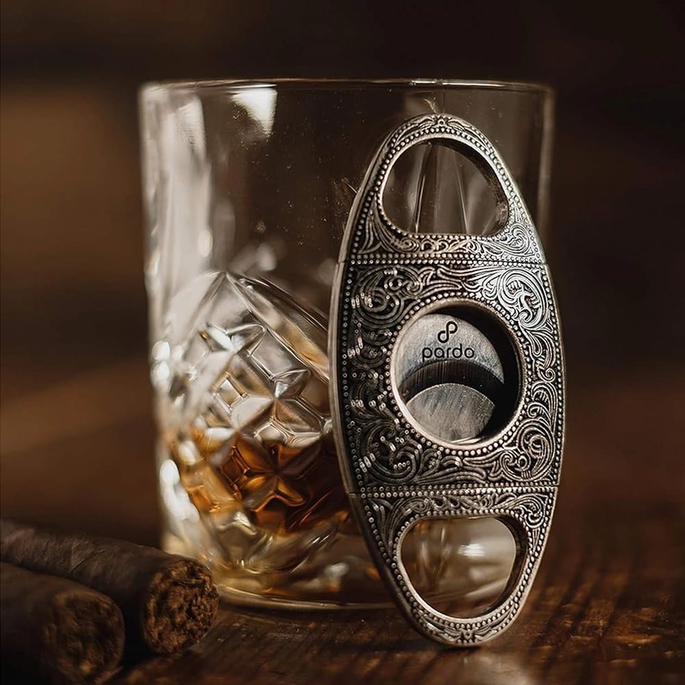 Pardo Cigar Cutter with Stainless Steel Double Blade Guillotine Cutter