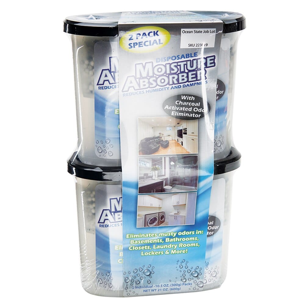 Moisture Absorber and Odor Eliminators with Activated Charcoal, 2-Count