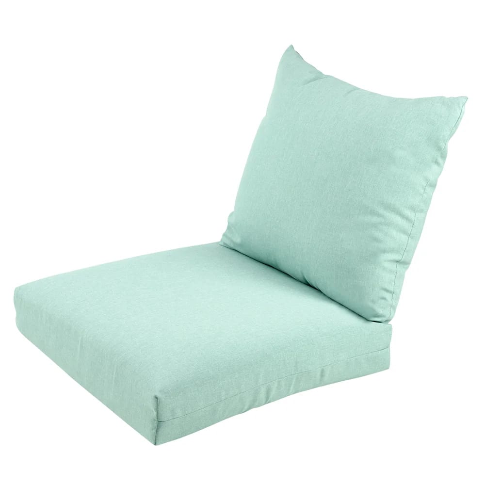 Deep Seat Outdoor Chair Cushion. Aqua