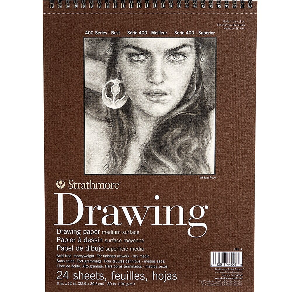 Strathmore 400 Series 9" x 12" Spiral Drawing Pad, 24 Sheets