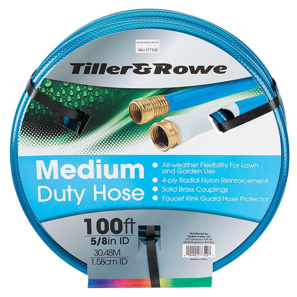 Tiller & Rowe 5/8" Medium-Duty Hose, 100'