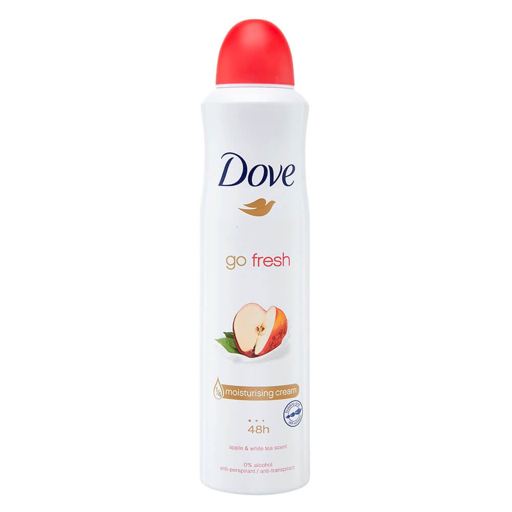 Dove Go Fresh Apple and White Tea Scent Antiperspirant Deodorant Spray, 6.7-8.45 oz