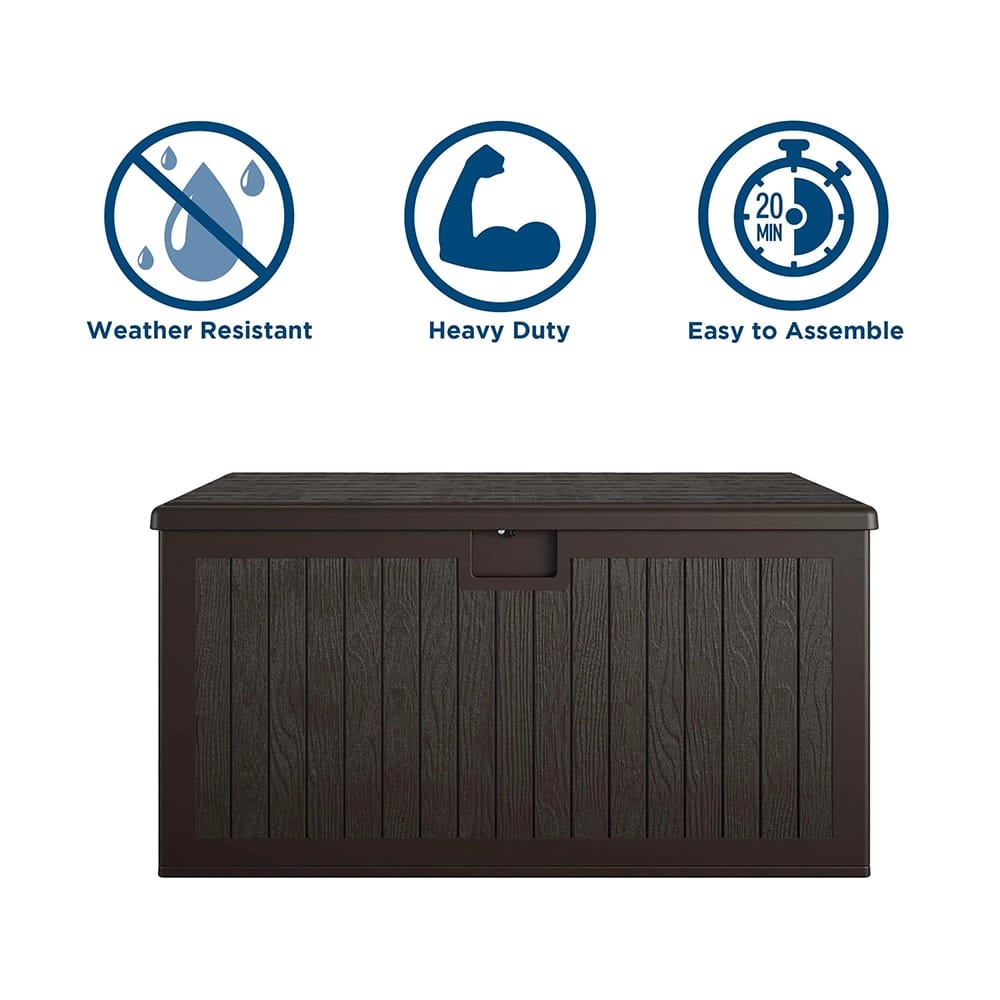Cosco 150 Gallon Outdoor Storage Box, Dark Brown