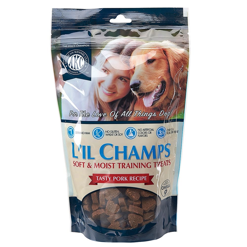 L'il Champs AKC Soft & Moist Dog Training Treats, Pork, 12 oz