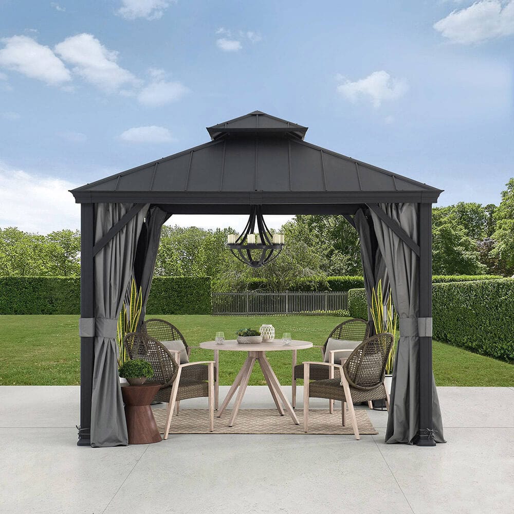 Monroe 10' x 10' Aluminum 2-Tier Hardtop Gazebo