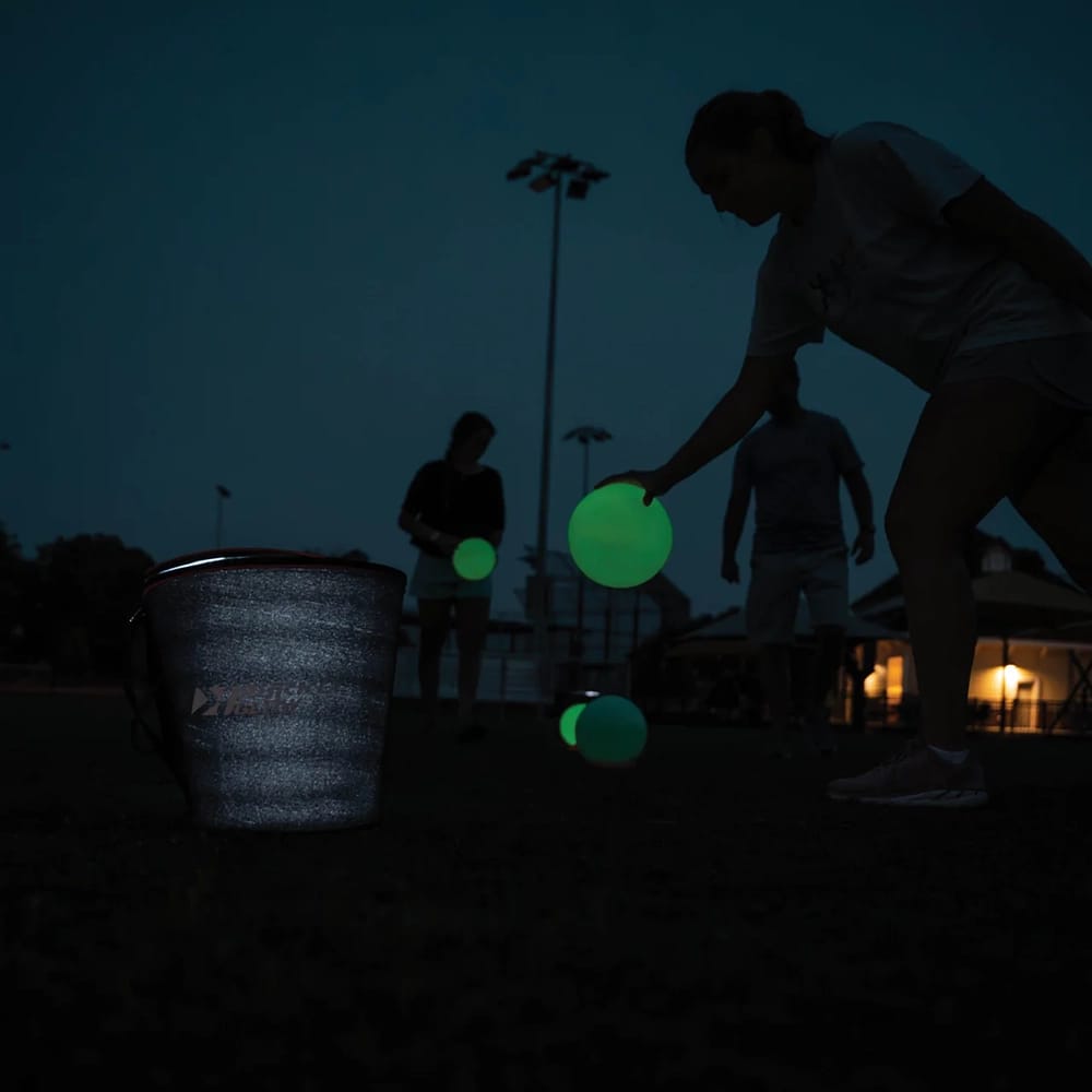 Rukket Sports Glow-in-the-Dark Dodgeball Set with Quick Charger